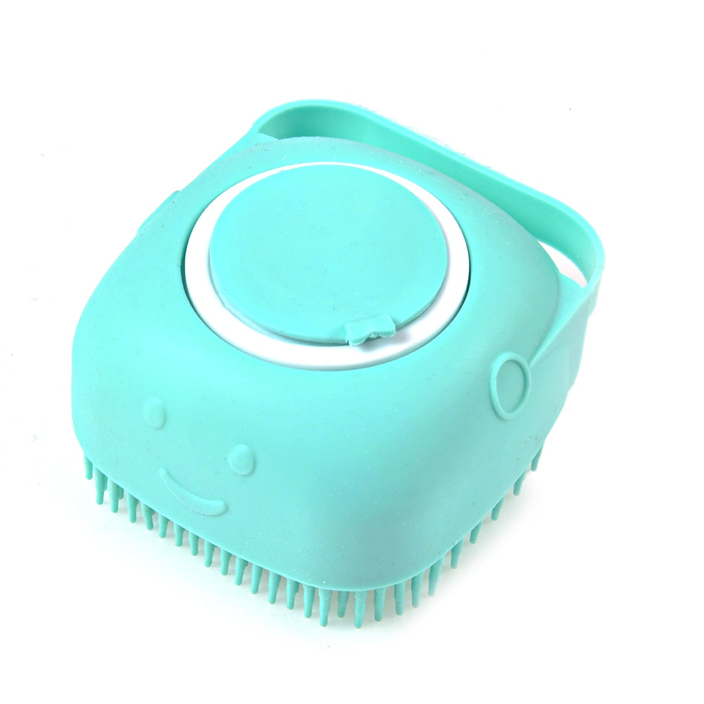Premium 2-in-1 Pet Bath Brush | Shampoo Dispenser & Massage Scrubber