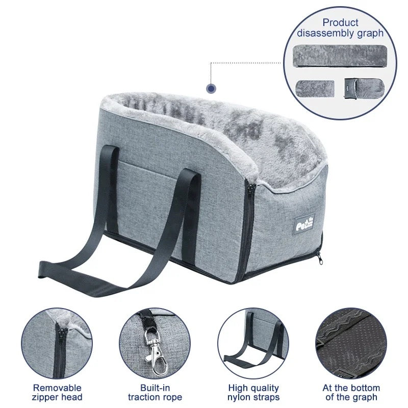 Premium 2-in-1 Portable Dog Carrier & Car Seat Booster | Safe Travel Bag for Pets